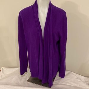 Neiman Marcus purple cashmere cardigan size large